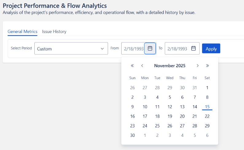 Period range selector